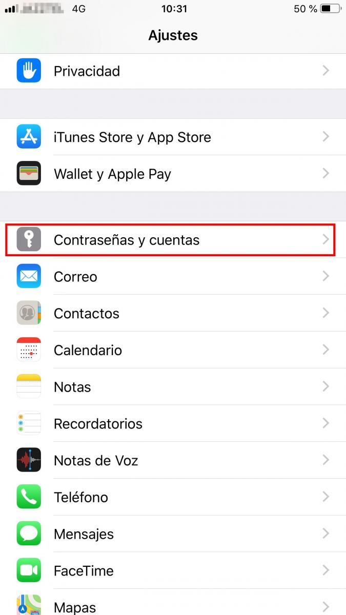 Configuración correo en Iphone