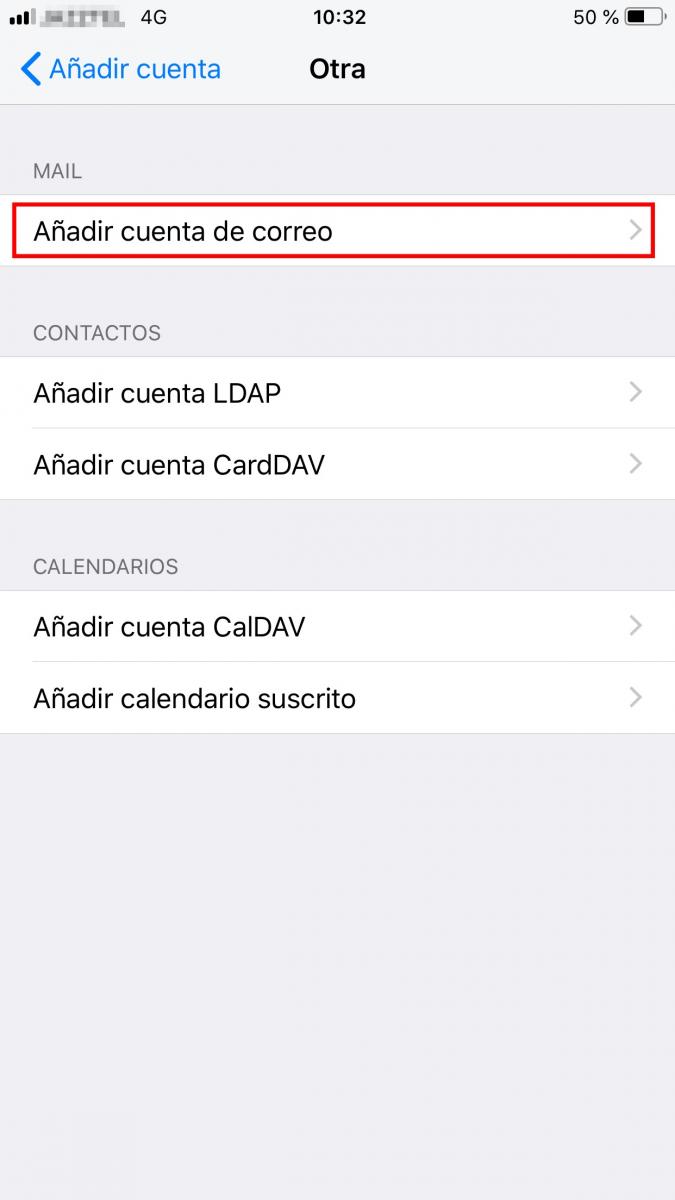 Añade tu cuenta de correo en Iphone