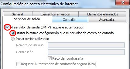 Configurar opciones avanzadas correo Outlook