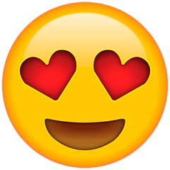 emoticono corazones ojos