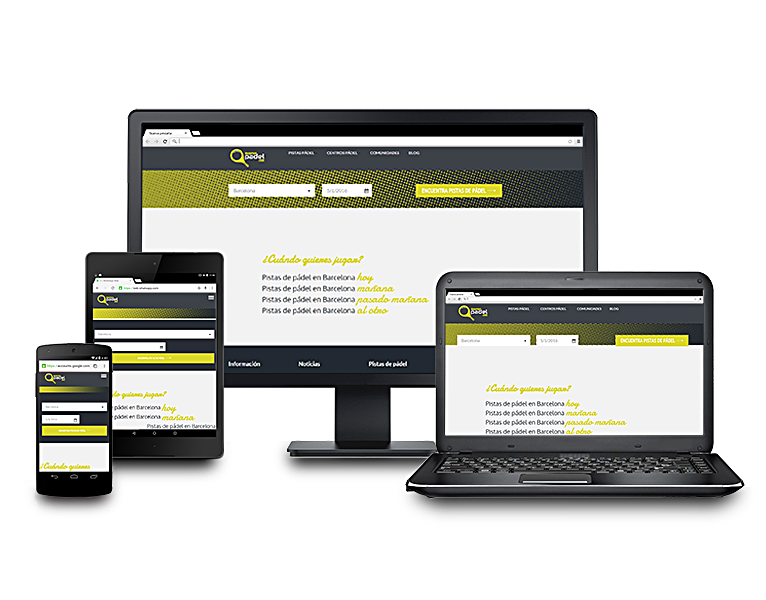 Desarrollo aplicación Web buscador de pistas de pádel reservarpadel.com