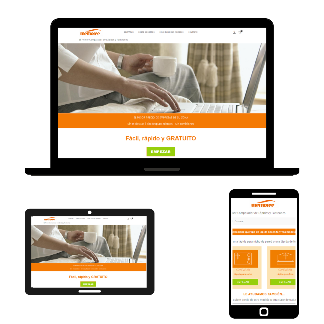 Desarrollo web integral comparador lápidas y panteones