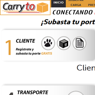 Desarrollo aplicación web Carryto.com