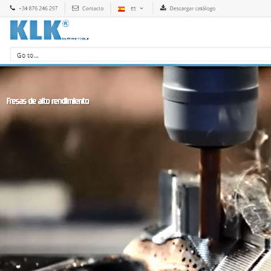 Desarrollo web catálogo online KLK Tools